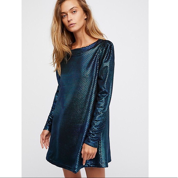 Free People Dresses & Skirts - FREE PEOPLE Diamonds Are Forever Metallic Dress